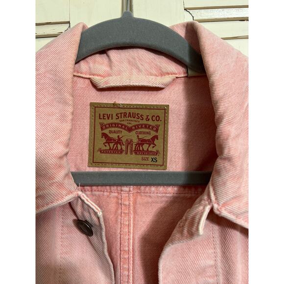 Levi’s size XS womens pink denim jean jacket - Picture 2 of 6